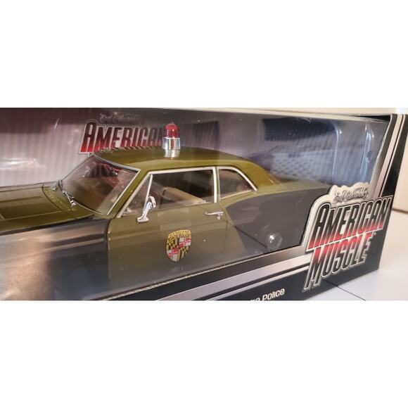 Auto World 1966 Chevy Biscayne Maryland State Police 1:18 Scale NIB - Picture 3 of 6